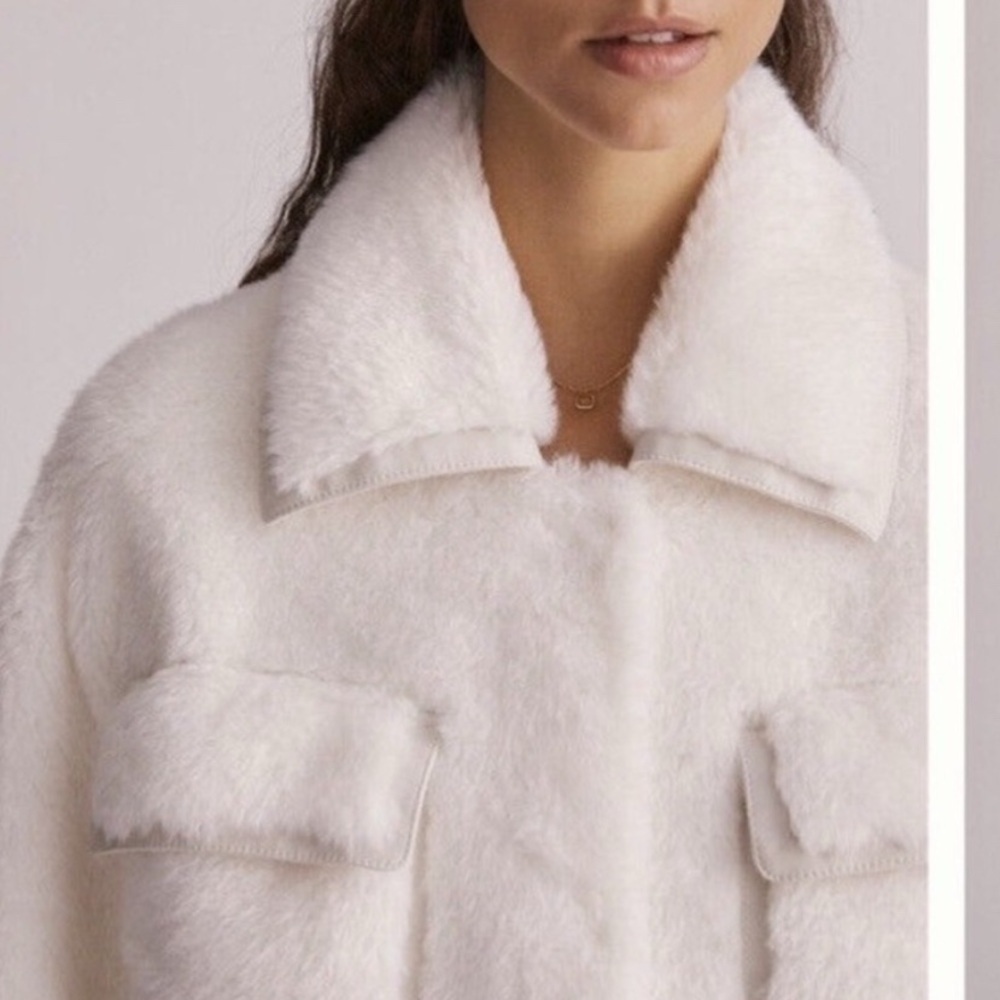 Maeve Cinch Waste Fur Faux Jacket - Picture 15 of 16